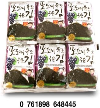 Choripdong Korean Seaweed Snack (Kim Nori), Roasted W/Grape Seed Oil & Sea Salted, 0.17-Ounce Bags (Pack of 12)