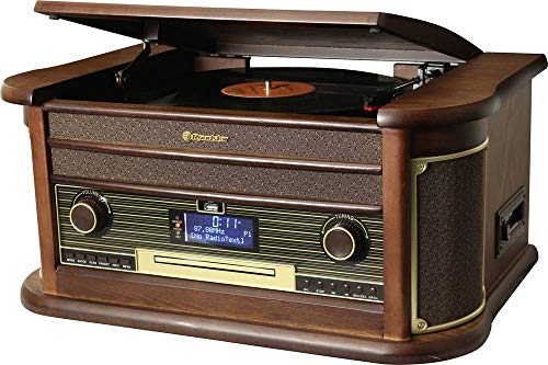 Roadstar HIF-1996D+BT Tocadiscos 33/45/78 rpm, Radio DAB/DAB+/FM, Reproductor CD/CDR/CDRW/CD-MP3, Cassette, Bluetooth, USB, Mando a Distancia,...