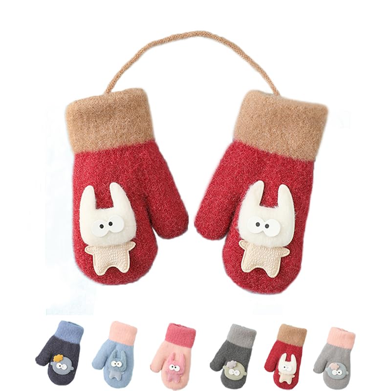 Baby Knit Mittens Baby Winter Mittens Toddler Snow Gloves Infant Gloves Kids Knit Gloves Toddler Boy Girls Mittens