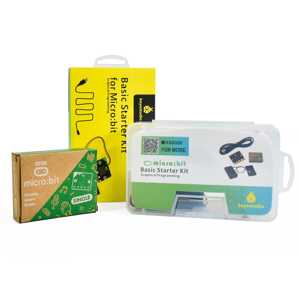 KEYESTUDIO BBC Micro:Bit Basic Starter Kit with V2.2 Microbit Board Graphical Programming STEM Kit