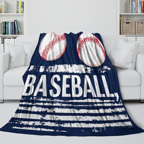 Couverture chaude pour lit et voyage jeté de canapé baseball 3D