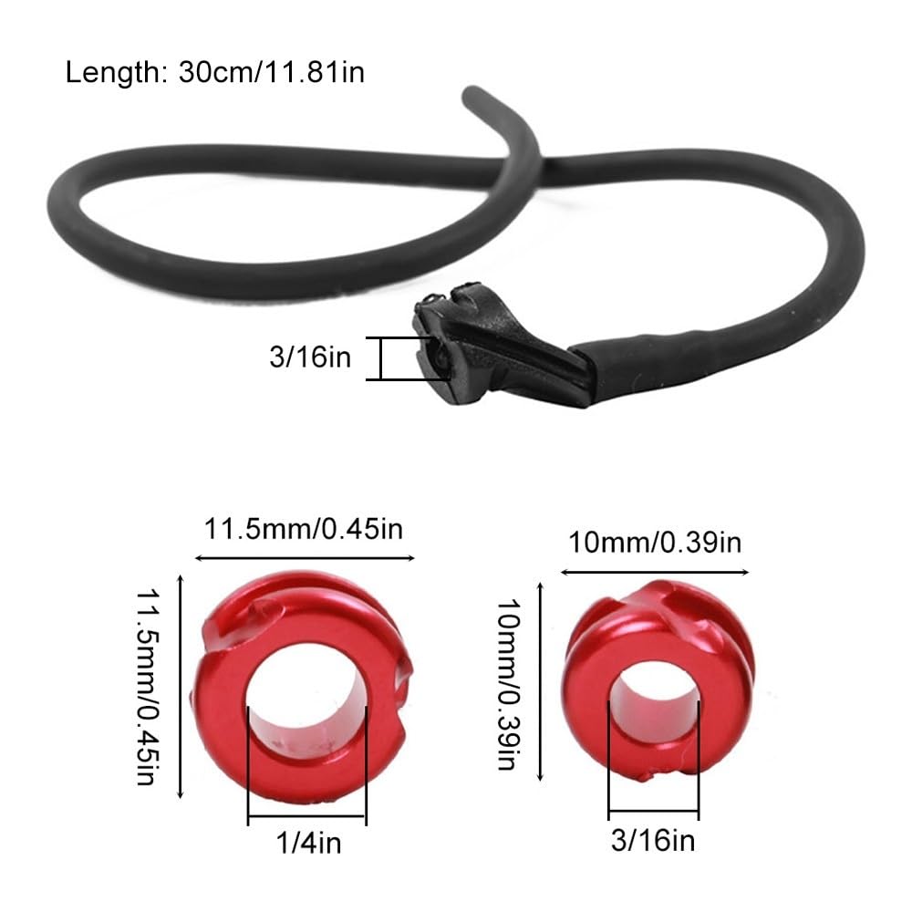 Bow Sight Peep 1/4" 3/16" Compound Bow Peep Sight Tubi per Arco 3Pcs
