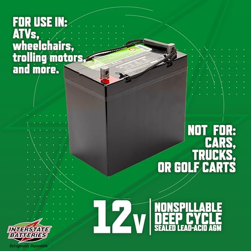 Image of Interstate Batteries Mobility Battery 12V 55Ah Group 22NF VRLA AGM UT Terminal