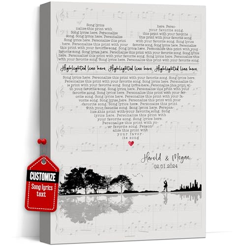 VICILO Personalized Song Canvas Wall Art - Gifts For Perfect