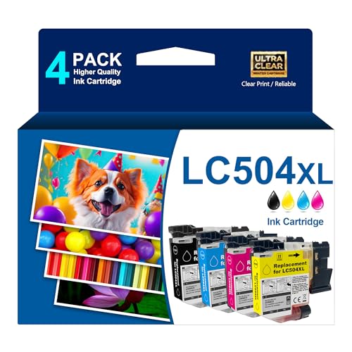 Image of High Yield LC504 LC504XL Ink Cartridge 4-Pack