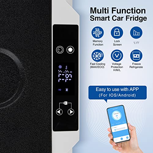 Aaobosi 12 Volt Car Refrigerator - 59 Quart (55L) Wifi Portable Refrigerator Freezer With Dual Zone Single Temperature（-4℉-68℉ - Electric Cooler With Dc 12/24V And Ac 100-240V - Compressor Cooler #TOP2