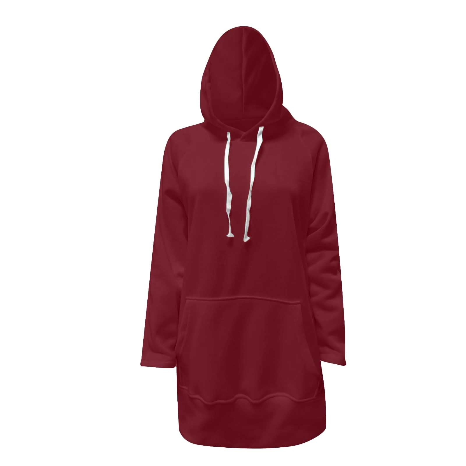 Verde Donna Leggera - Tunica Da Donna Manica Lunga Felpe Morbida Con | Oversize Hoodie Moda Comodo Top Con Tasche Termica Casual Tinta Unita Abbigliamento Invernale Outdoor Casa