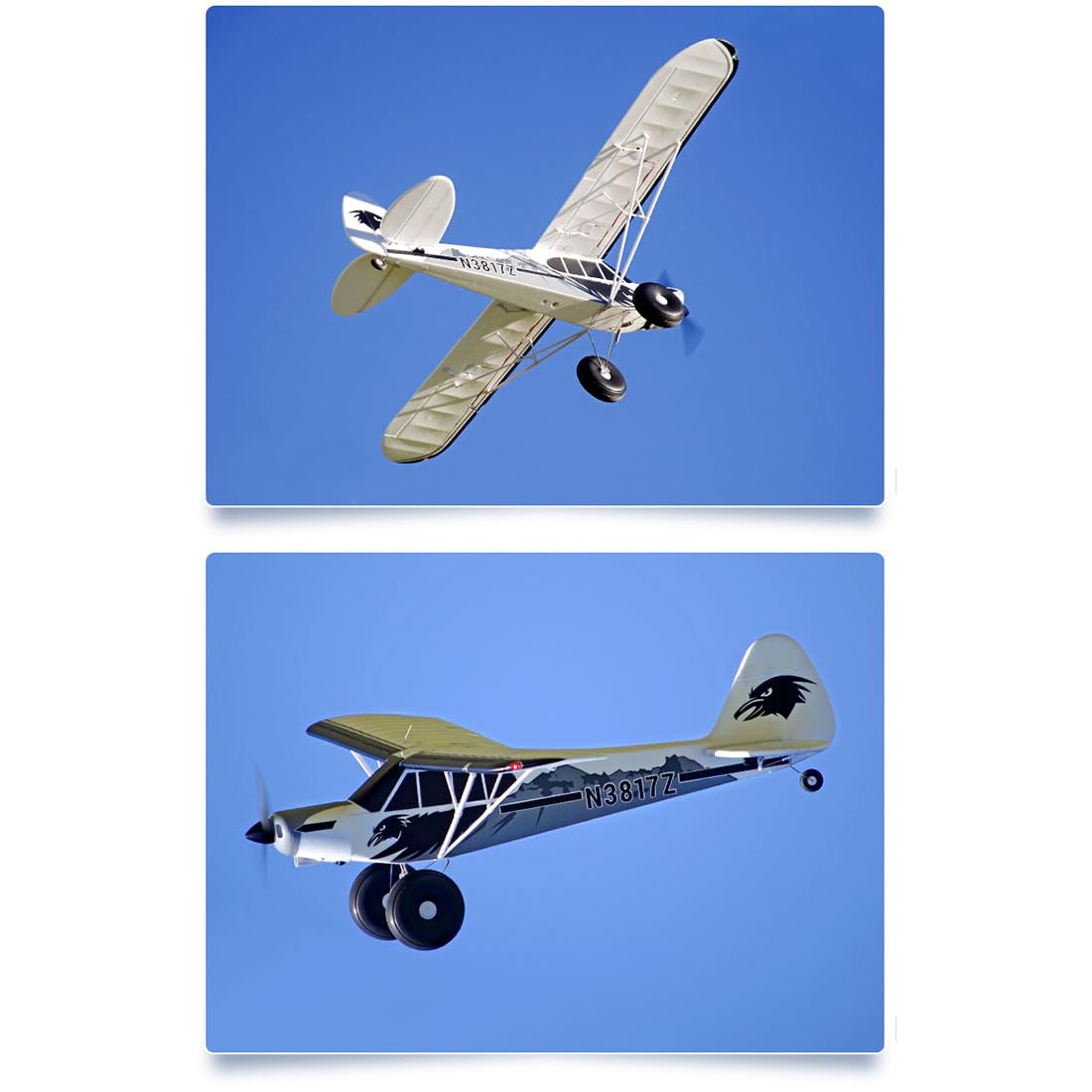 6CH RC Bush Avión PNP, 1700 mm de envergadura de ala alta avión de ala fija con motor sin escobillas, solapas, luces LED y capacidad de STOL (sin flotadores, sin reflejos/conector XT60