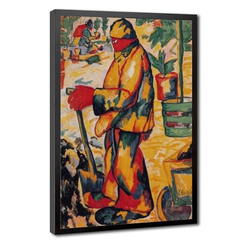 Affiches sur toile de maître jardinier Kazimir Malevich avec cadre de suspension mural