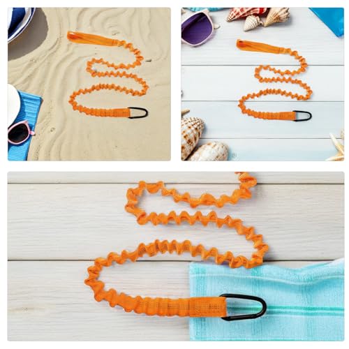 Correa elástica para kayak de 2 piezas naranja extensible para palas y cañas 7