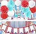 Dr. The Cat in The Hat Birthday Decorations/Thing 1 and Thing 2 Party Decorations/Dr. Baby Shower Decorations Blue White Red/Circus Carnival Party Decorations/Hello Kitty Birthday