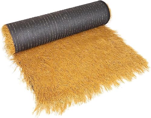Techo De Paja Artificial, Rollos De Paja De Palma Artificial Estilo Mexicano, Techo De Hierba Ciega De Pato, Paja Sintética Plástica Tipo Alfombra PE, para Tiki Hut, C, 1x2m(3.28x6.56ft)