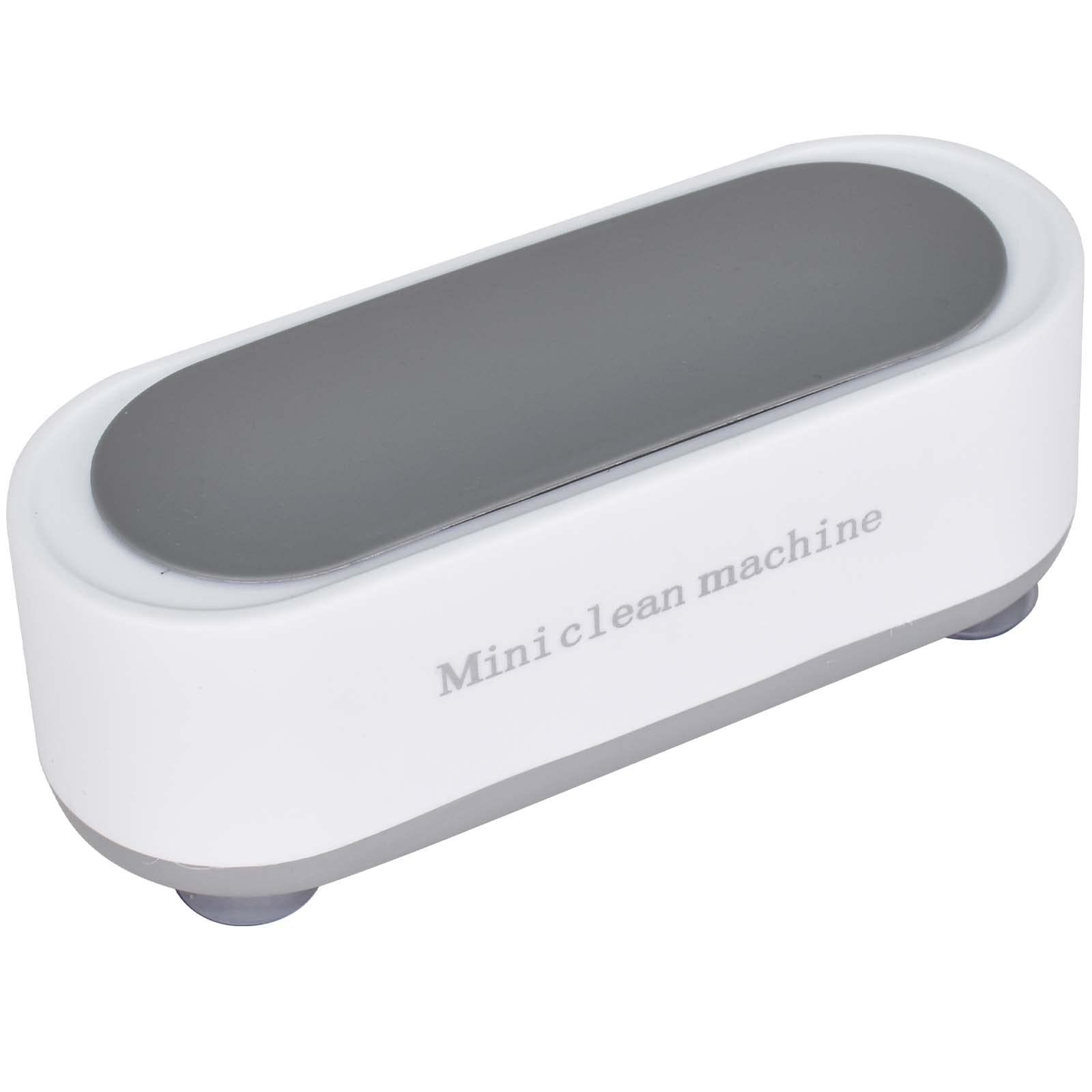 350ml Limpiador Ultrasónidos, Gafas Collares Limpieza y Cuidados, 47KHz Alta Frecuencia Limpiador Sónico, Dispositivo de Limpieza por Ultrasonido Portátil, Joyas Máquina Limpiadora, Sin Batería,Blanco