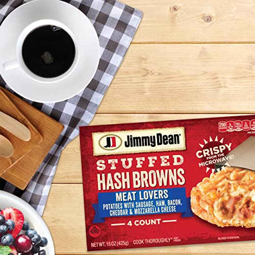 Jimmy Dean Meat Lovers Stuffed Hash Browns Frozen Breakfast, 4 Count #TOP3