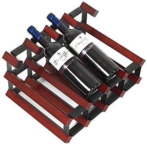 Porte-bouteilles suspendus DASHADAO en bois massif pour verres