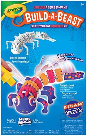 Crayola Build-A-Beast Craft Kit, Dragonfly, Holiday Toys, Gift for Boys and Girls, Kids, Ages 5, 6, 7, 8 and Up, Stocking, Arts and Crafts, 47030 2 51PjV5ER0dL. AC