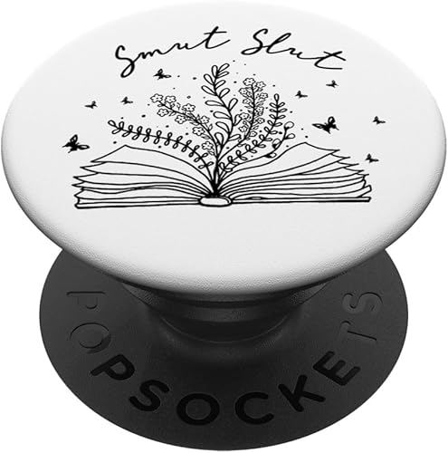 Smut Slut Funny Romance Book Lover Reading Reader PopSockets PopGrip intercambiable