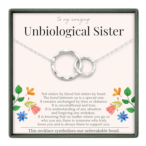 HOPE LOVE SHINE Best Friend Gift for Women - Unbiological Sister Friendship Necklace