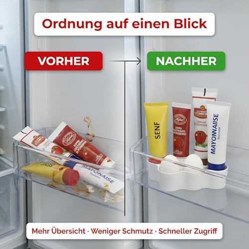 Tuben- & Eierhalter 2-in-1 – Kühlschrank-Organizer für 6 Tuben oder 6 Eier - Ordnung made by R-Satz Shop
