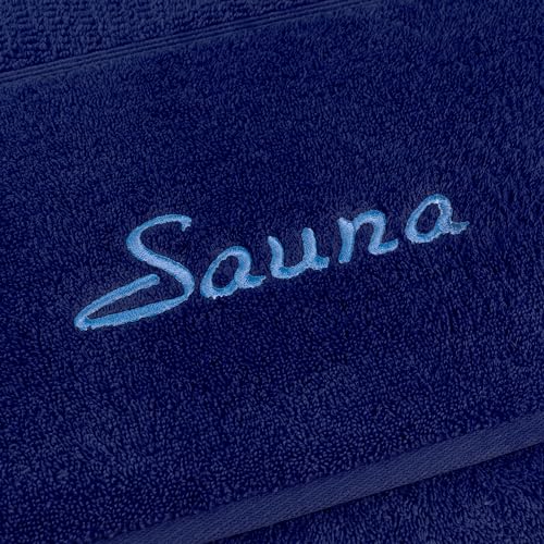 MÖVE for frottana Pearl Saunatuch 80 x 200 cm aus 100% Baumwolle, deep sea
