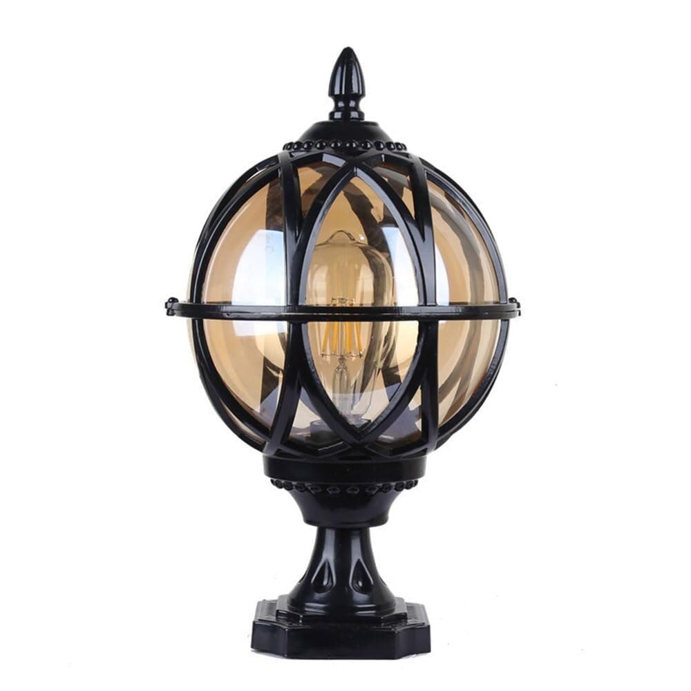 Lanterne d'extérieur étanche IP55 avec abat-jour en verre globe anti-jaunissement