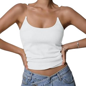 Invisible Strap Tank Tops Tops Thin Strap Tank Tops Sexy Tops for Women Y2k Cute Top Vintage Aesthetic Tank