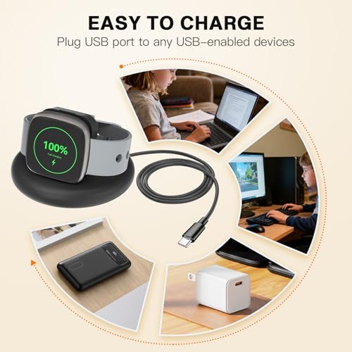 Cargador para Fitbit Ace LTE soporte magnético con cable de 1 metro 6