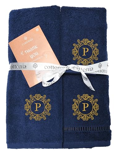 Personalized Turkish Cotton 3-Piece Towel Set (P)