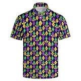 Hello Gorgeous Men's Golf Polo Shirt Performance Moisture Wicking Quick Dry Short Sleeve Collared Shirts Purple Yellow Green Slim Fit Golf Shirt for Men