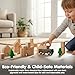 PlanToys® Grey Wagon Wooden Montessori Pull Along Toy | Early Movement, Balance and Practical Life Exploration | Eco Friendly Wagon for Indoor and Outdoor Play