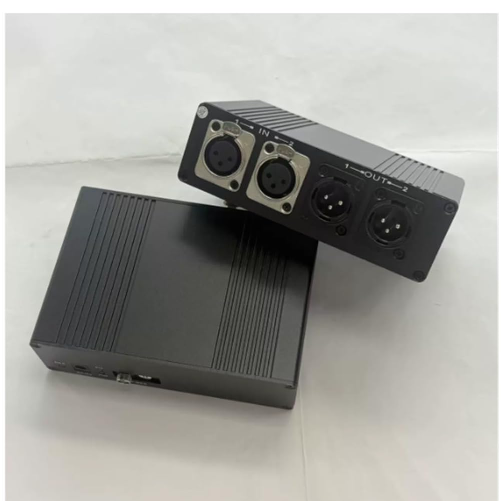 Extensor de Audio Bidireccional 2 XLR sobre Cable de Fibra Óptica FC, Transmisión Balanceada de 20 Km, Adaptador XLR de 3 Pines A Fibra Óptica, Enchufe UE EU Plug