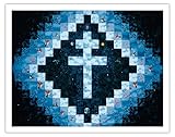 Santo Cruzeiro (Holy Cross) - Santo Daime Symbol - Cross of Lorraine - From an Original Color Painting by Emmet Murray - Fine Art Matte Paper Print (Unframed) 11x14in