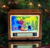 MOMENTS IN TIME 5.5' H Animated Retro Radio with Snowy Mountain Scene (Moving Train) - LED Lights, 8 Classic Carols Christmas Music - Battery Operated - Hand-Painted Resin Polyresin Injection Plastic