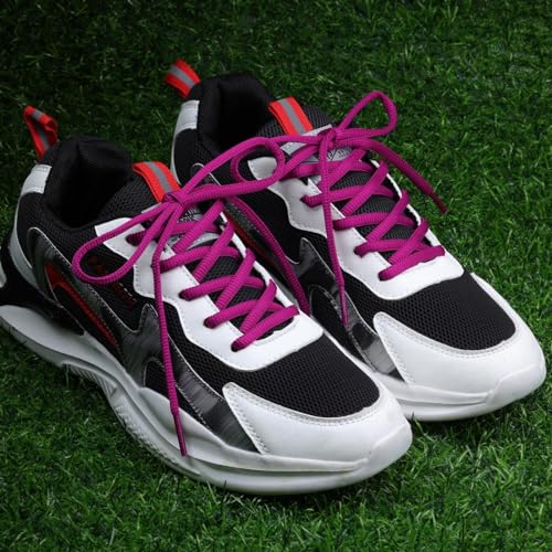 Image of 2 Pairs Oval Athletic Shoelaces 33 Colors 1 /4 inch Half Round Shoe Laces for Sneakers