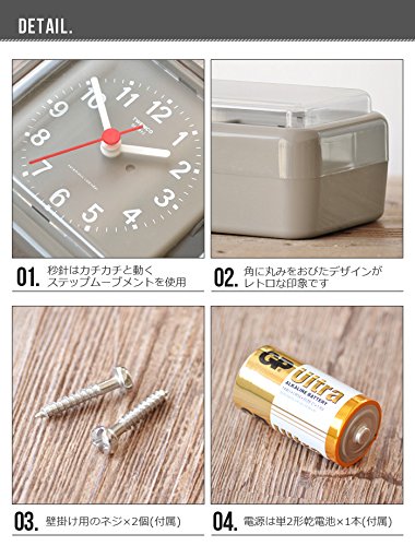 Amazon.co.jp: トゥエンコ カレンダークロック [ グレー