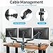 MOUNTUP Triple Monitor Mount, Three Monitor Desk Mount for Max 27 inch Computer Screens, Triple Monitors Stand with Gas Spring, Monitors Arm with Swivel, Tilt, Rotation, Each Arm Holds 4.4-19.8 lbs