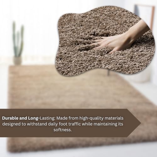 Image of Soft Plush Shag Area Rug, Modern Fluffy Carpet for Bedroom, Living Room Bedroom, Kichen, KidsRoom etc.CLR-1, Size 2x3 feet