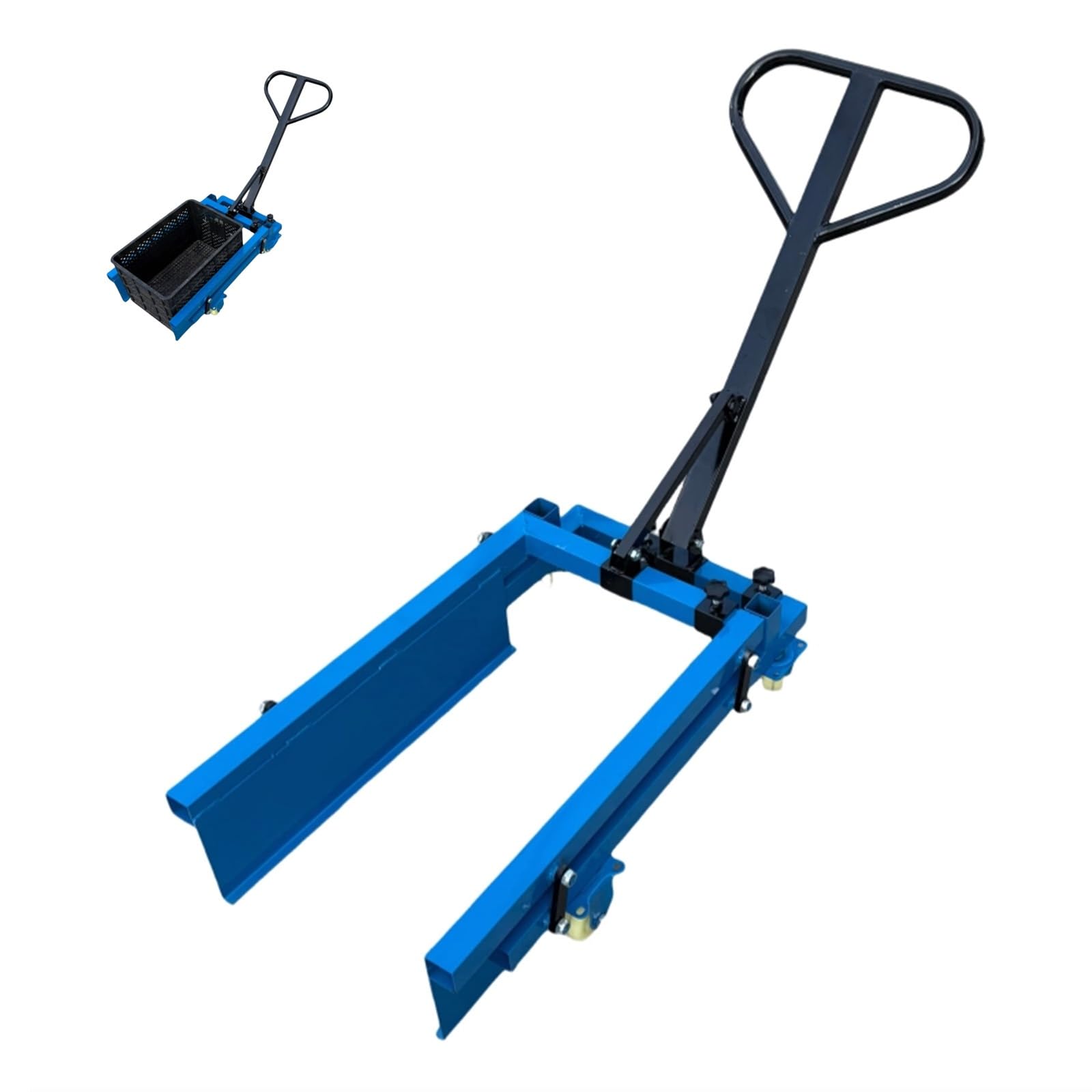 Robuster Gemüsekorbwagen blau pulverbeschichtet Palettenwagen für einfachen Transport von Kisten - ideal für Lagerung, Herstellung & Einzelhandel