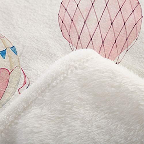 Mugod Balloon Throw Blanket Cute Watercolor Hot Air Balloons Pattern Decorative Soft Warm Cozy Flannel Plush Throws Blankets For Baby Toddler Dog Cat 30 X 40 Inch #TOP5
