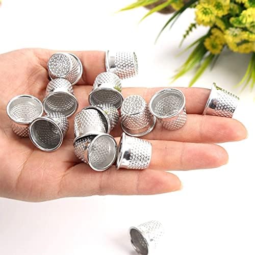 15 PCS Sewing Thimble Finger Thimble Metal Sewing Protector for DIY Crafts(19×18mm） (15 PCS) - Thumbnail 7