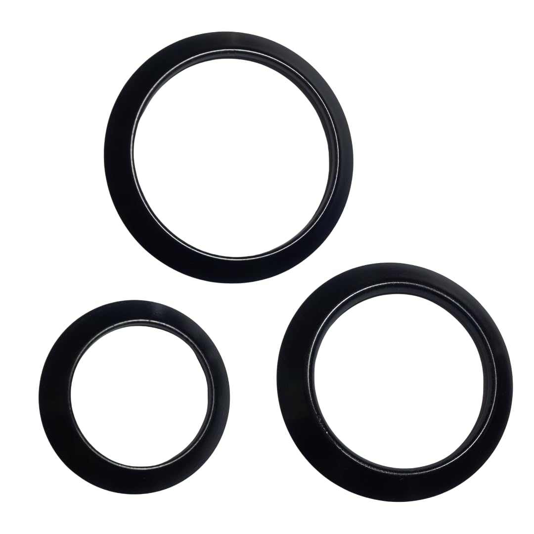 Sun Flash O-Rings Gas Stove Replacement Parts Set, 3 Sizes | Stoves Black Gas Stove Rings, Suitable For All Brand Manual Ignition Gas Stoves (Pack of 3 Oring)