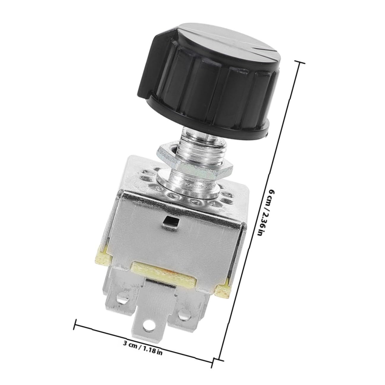 2pcs Universal Car Air Conditioning Blower Motor Speed Switch 3-Speed Rotary Metal Fan Control Replacement for Vehicle Ac System
