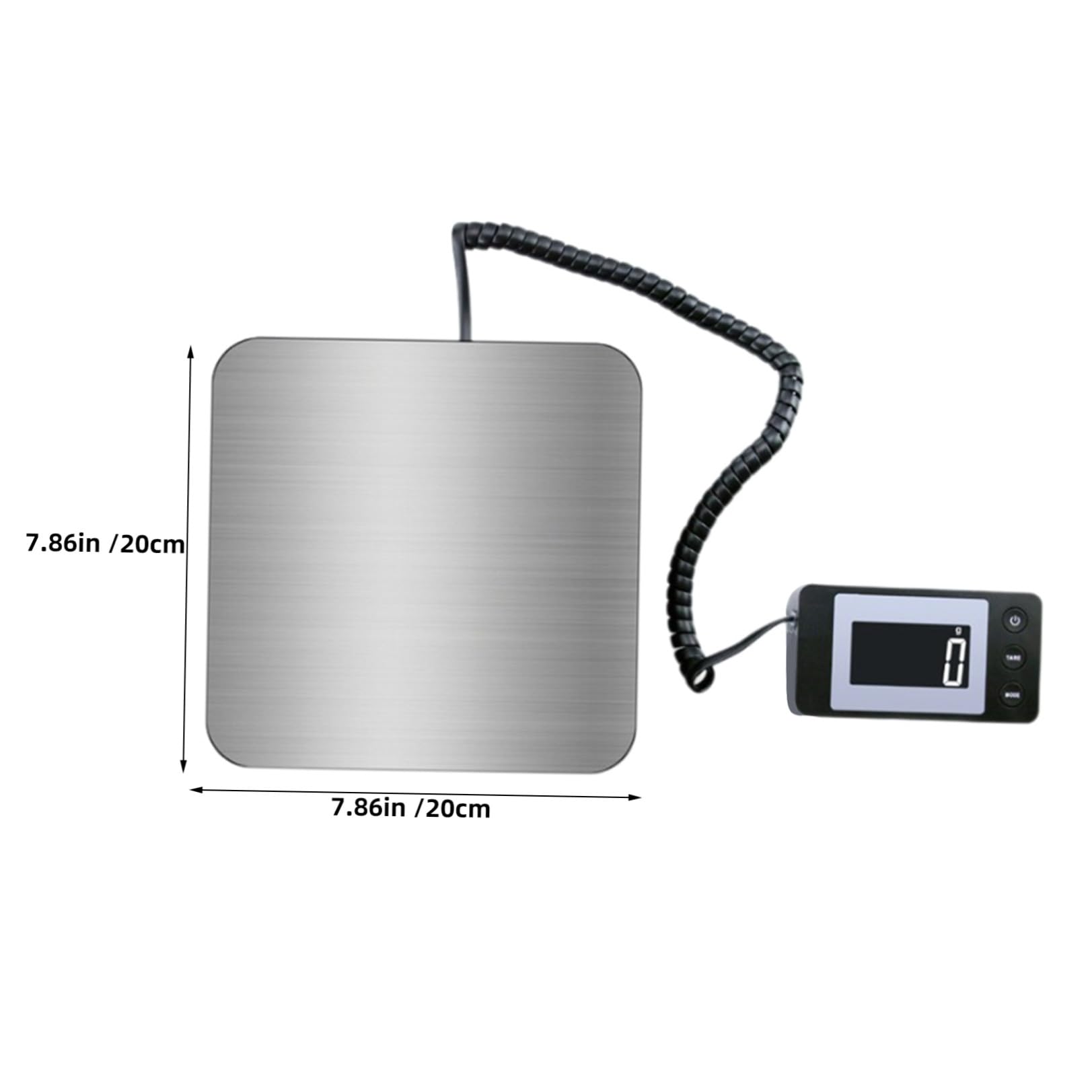Adorainbow Tragbare Einheitenfunktion 50kg Lcd Elektronische Paketwaage mit Display und Edelstahlgehäuse mit Mehrfach Haltefunktion für Posteinrichtungen und Paketvorbereitung