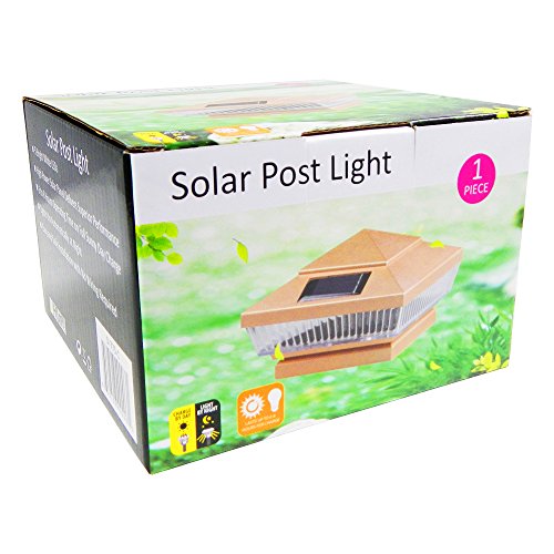 image for iGlow 12 Pack Copper Outdoor 4 x 4 Solar 5-LED Post Deck Cap Square Fe