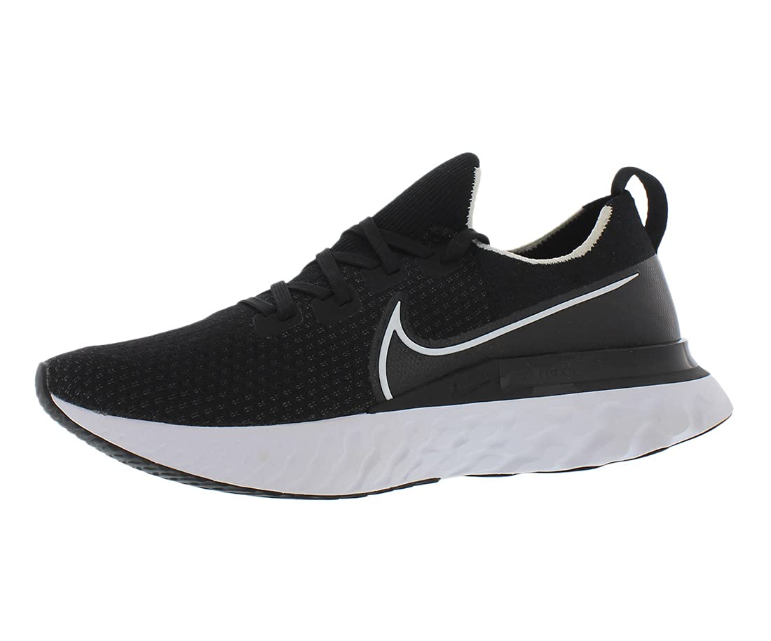 Nike Męskie buty do biegania React Infinity Run Flyknit, Negro Plata Metalizado Gris Oscuro - 48.5 EU