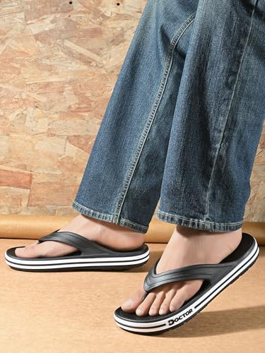 Image of Men's Comfort Flip Flops with Cushioned EVA Sole | Lightweight Anti-Slip Everyday Wear Slippers for Walking, Home, Outdoor & Casual Use