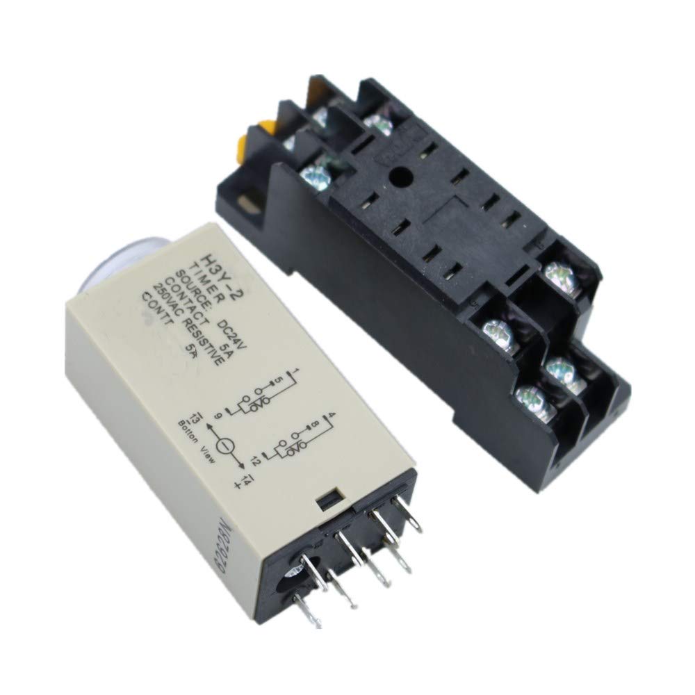 Relais temporisé 12V ONECM H3Y-2 3 min avec contacts en pointe argentée