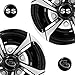 XUANYUDG0769 Golf Cart Hubcaps Wheel Covers for EZGO Club Car Yamaha Golf Cart Wheels and Tires Center Caps 8 Inch, Set of 4 Golf Cart Hub Caps, Black and Silver