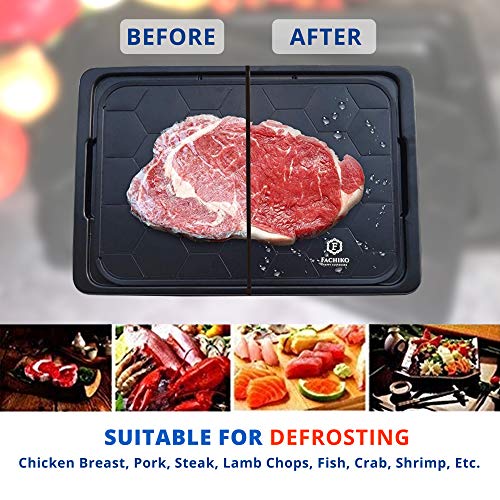 image for FACHIKO Fast Defrosting Tray Thawing Plate Family Size Defrosting Tray