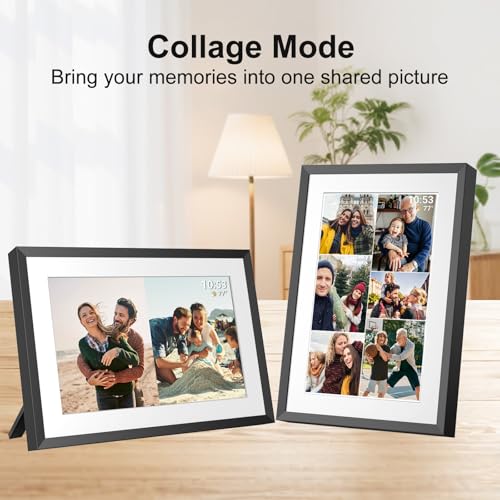 Image of 32GB FRAMEO 10.1 Inch Smart WiFi Digital Photo Frame 1280x800 IPS LCD Touch Screen, Auto-Rotate Portrait and Landscape, Share Moments Instantly via Frameo App from Anywhere